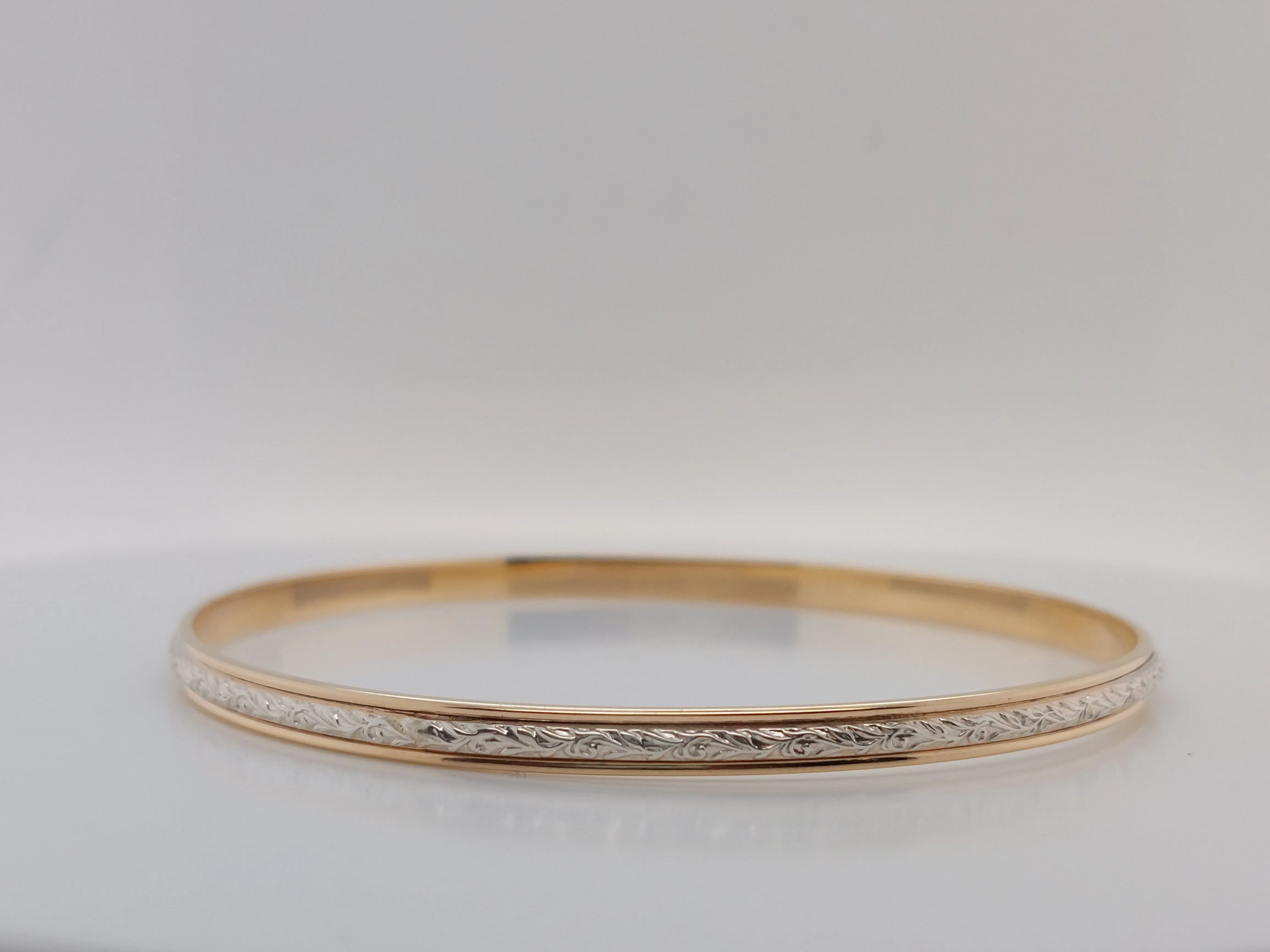 Two-Tone Embosed Bangle
