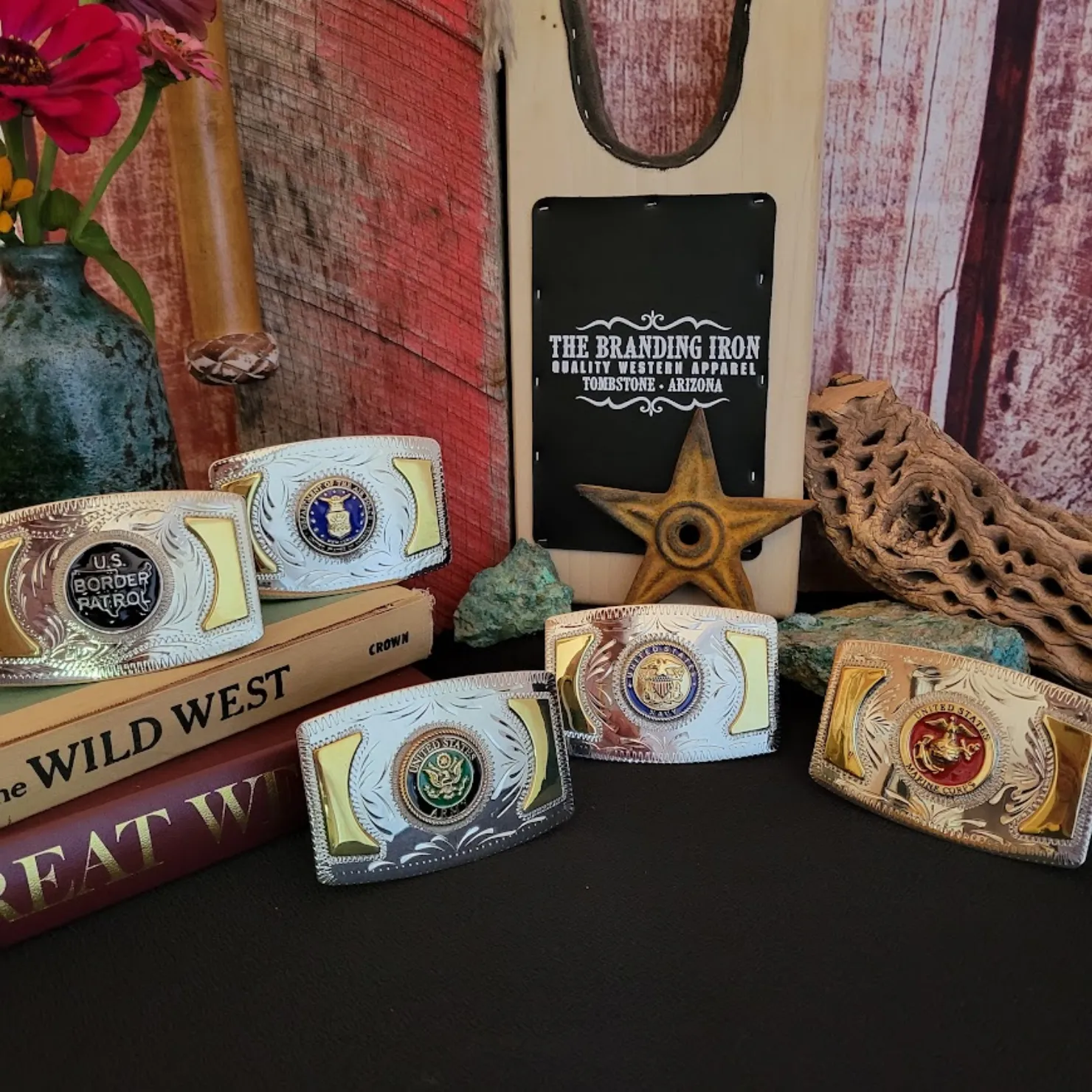 U.S. Military Belt Buckles by Colorado Silver Star  Made in the USA