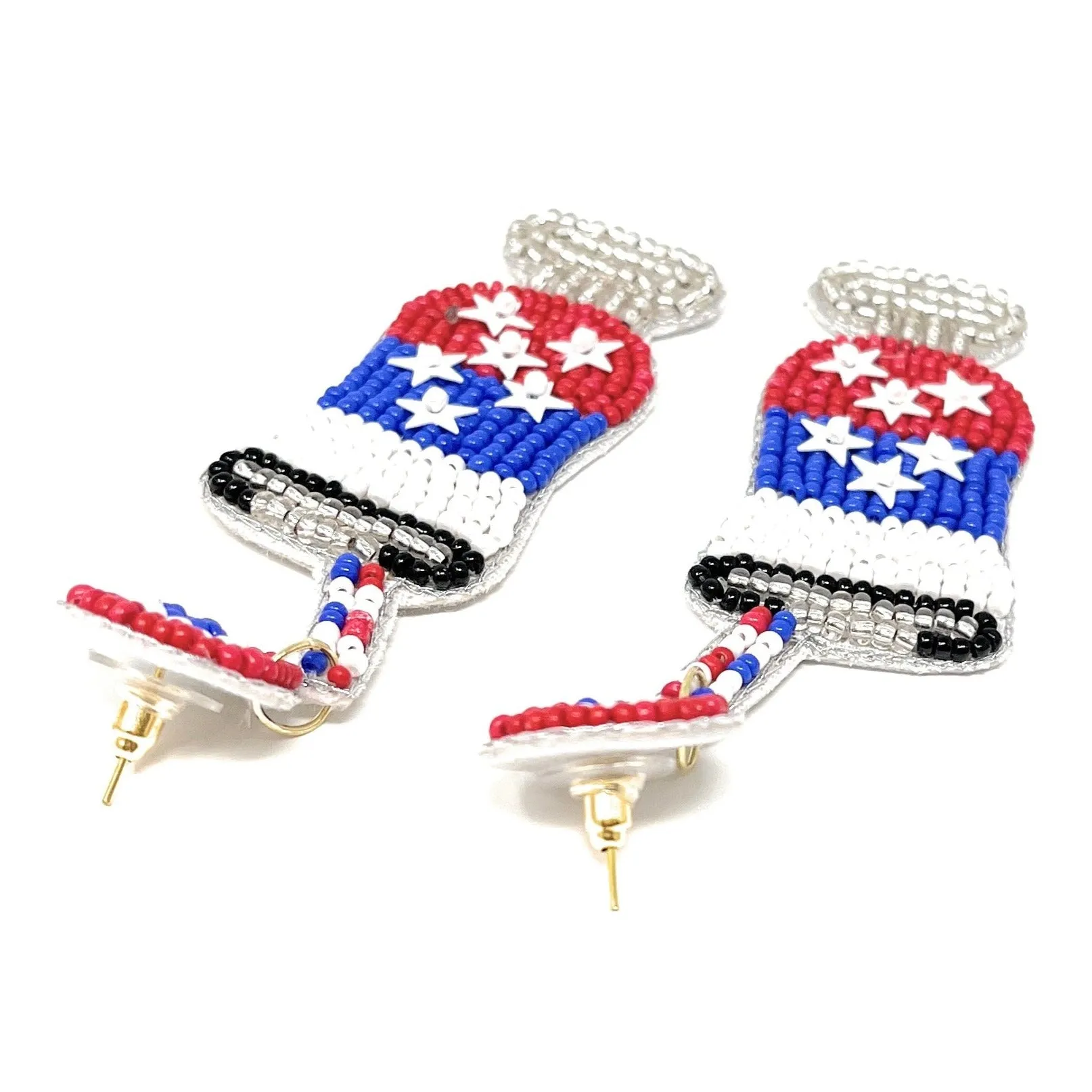 USA Cocktail Beaded Earrings