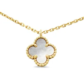 Van Cleef & Arpels MOP Sweet Alhambra Pendant Necklace