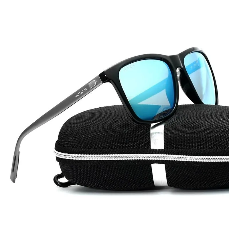 VEITHDIA   Brand Men's Retro Aluminum TR90 Polarized Sunglasses