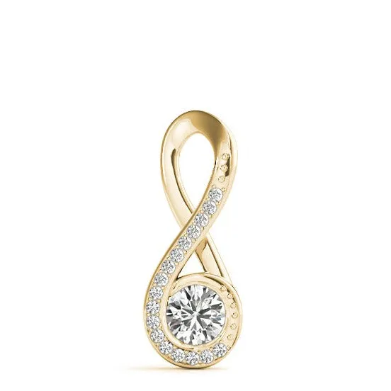 Venus Infinity Diamond Stud Pendant & Chain (0.60ct TDW)