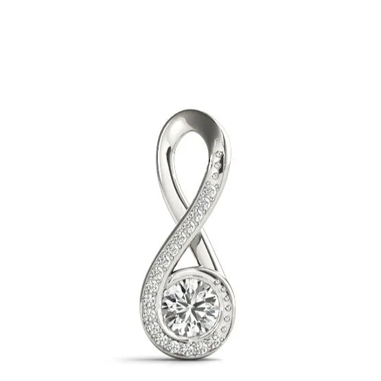 Venus Infinity Diamond Stud Pendant & Chain (0.60ct TDW)