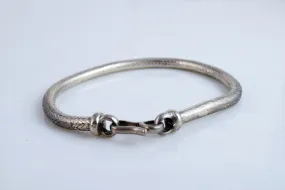 Vintage Silver Snake Chain Bracelet from Indonesia