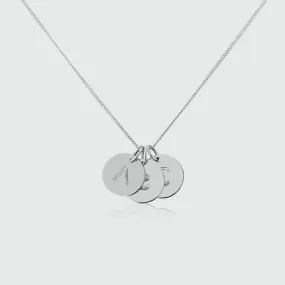 Westbourne 9ct White Gold Disc Trio Necklace