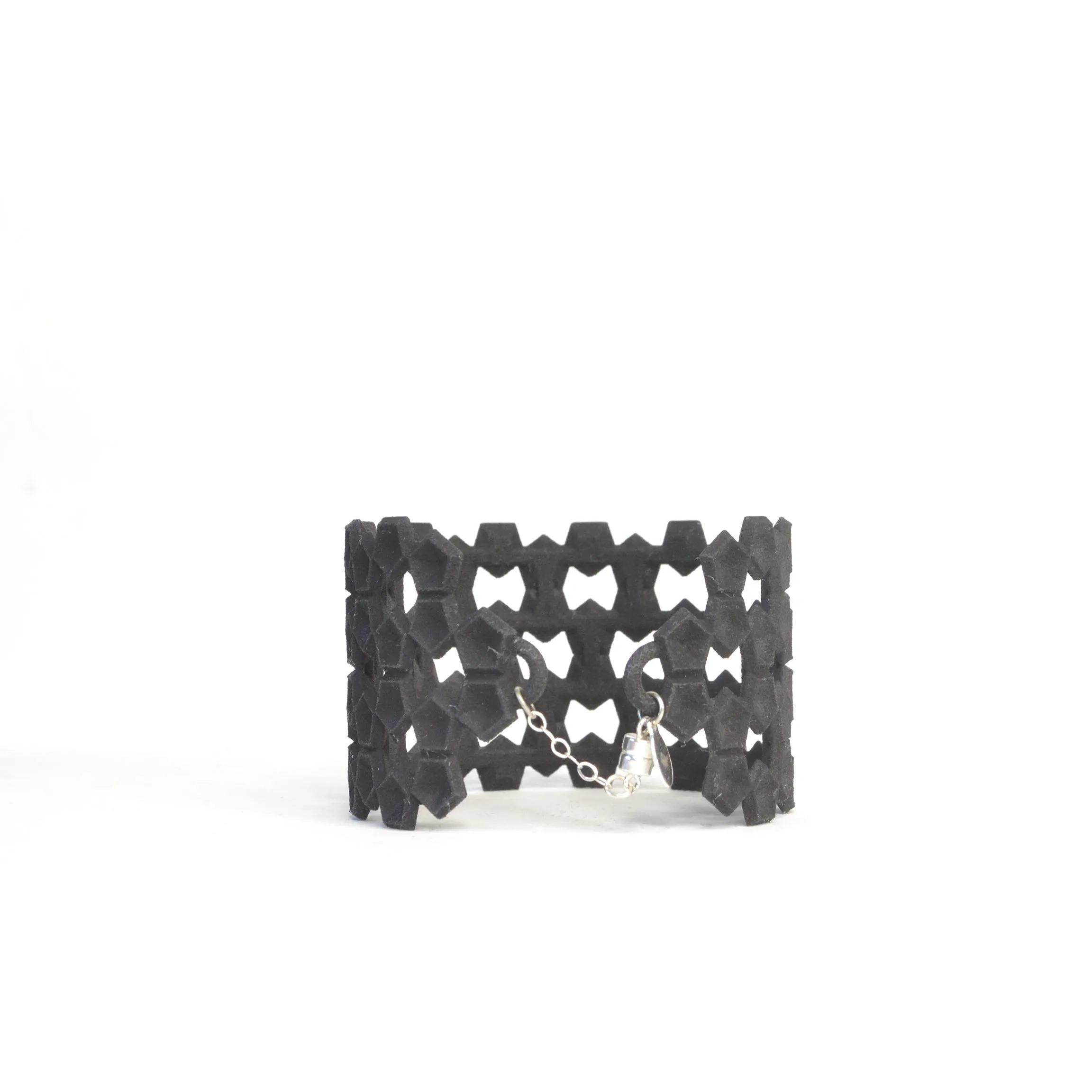 Wide Geometric Lace Bangle - Vertigo