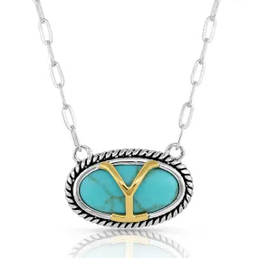 Yellowstone Turquoise Necklace from Montana Silversmiths