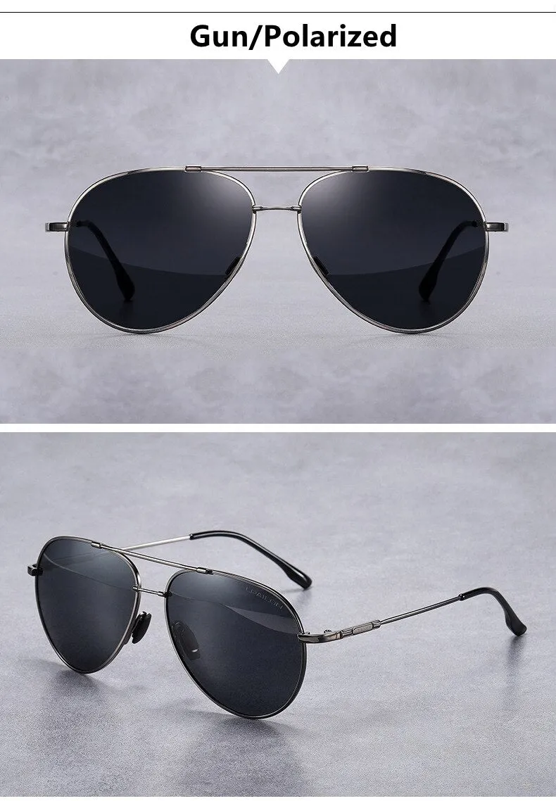 Yimaruili Men's Full Rim Double Bridge Alloy Frame Polarized Sunglasses 889